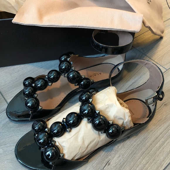 Alaia Bombe patent leather sandal - Picture 5 of 5